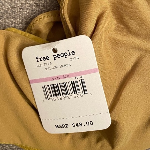 🔥 🆕 (Free People) Zoey UW Bra in Yellow: 32D - Picture 2 of 5
